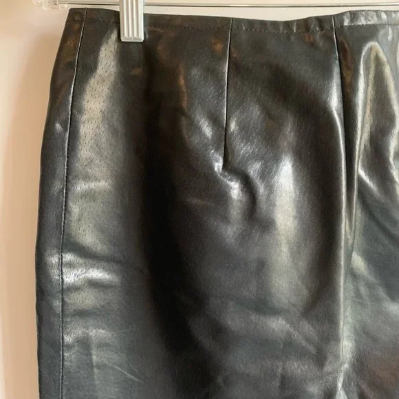 Vintage Indeed Black Leather Fully Lined Pants Size 4 - Picture 9 of 12